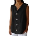 thumbnail image 3 of TAGOLD Womens Round-Neck Tank Top Solid Color Neck Loose Casual Summer Tank Top, 3 of 5