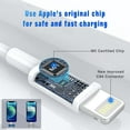 thumbnail image 2 of Charger Cable 10ft Charging Cord,3-Pack USB C to L Cable Compatible with iPhone 14/13/12/11/Pro/Max/Mini/XR/XS/X/8/SE iPad AirPods Case, 2 of 7
