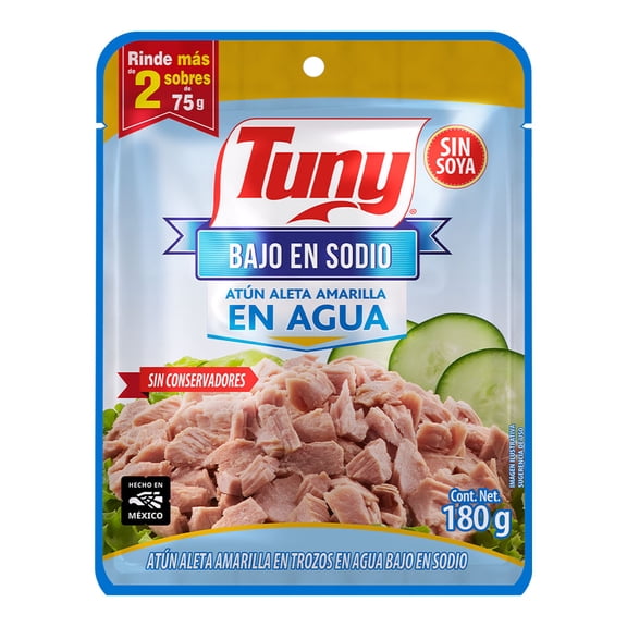 Atún Tuny Pouch en agua bajo en sodio  180 g