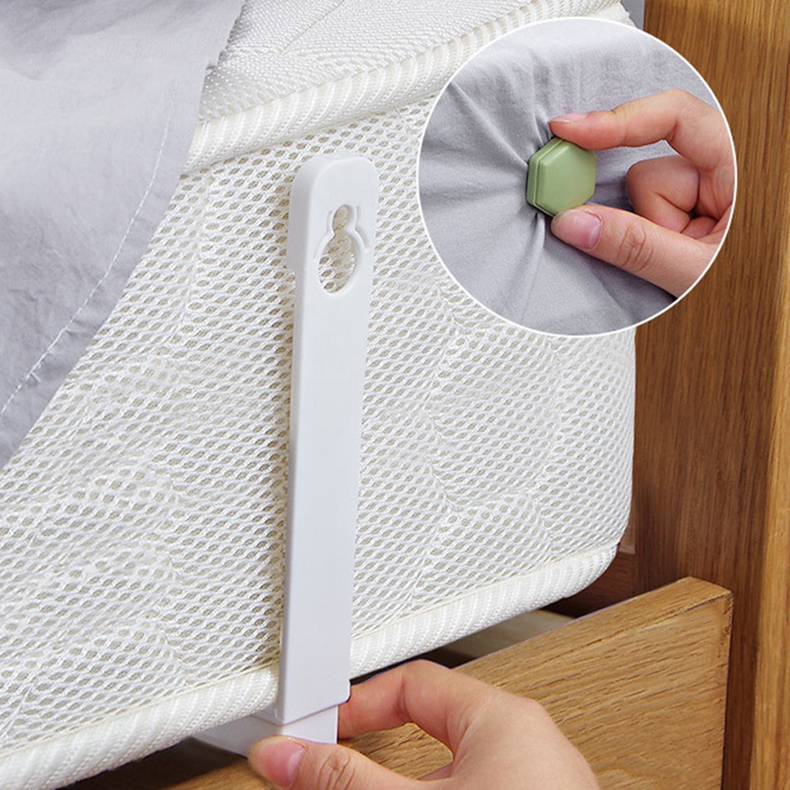 Details about   4pcs Bed Sheet Anti-Slip Straps Adjustable Elastic Mattress Sheet Clips Faste 