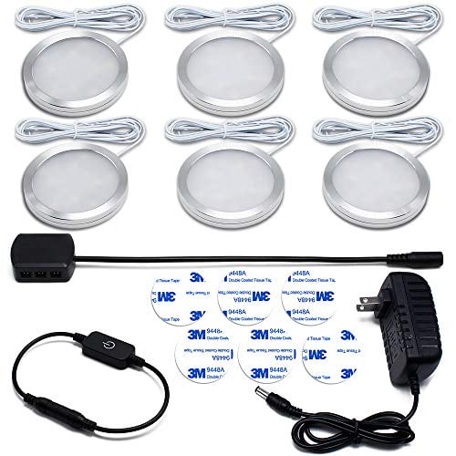 LED Display Lighting, Dimmable Ultra Thin 6 Pack 1020LM LED