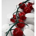 thumbnail image 5 of Wind & Weather Handcrafted Metal Red and White Rose Blossom Heart Wreath, 5 of 8
