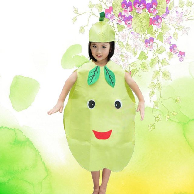 Ropa de frutas para niños Flores de verduras Melón Ropa de actuación Desfile de moda Ropa de actuación para padres e hijos