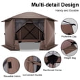 thumbnail image 4 of COBIZI 12x12 Pop-up Gazebo Screen Canopy with 5 Sidewalls and Mosquito Nettings for Camping, Tent Instant Screened House with Carrying Bag and Ground Stakes, Brown(Upgraded), 4 of 8
