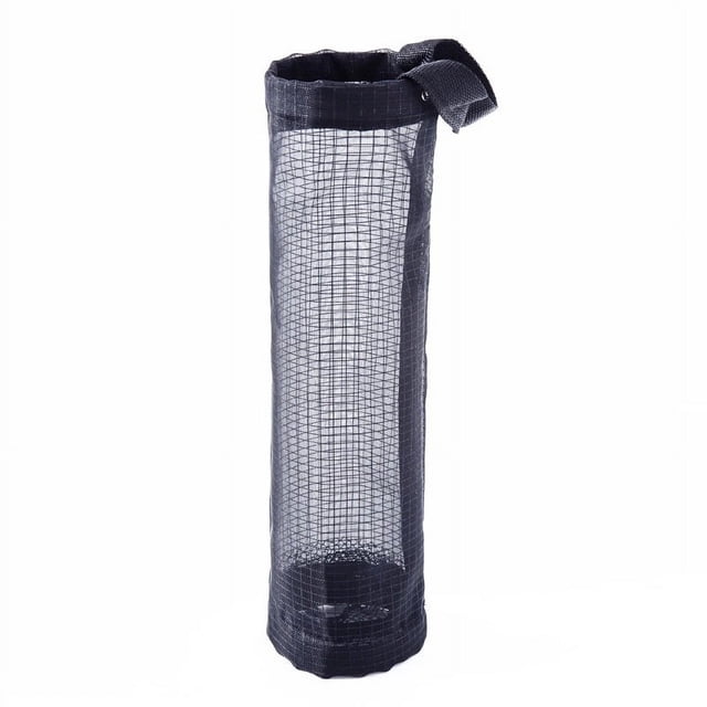 Soporte para bolsas de plástico, dispensadores de almacenamiento colgantes, bolsa de comestibles de reciclaje de malla transpirable, color negro, 2 uds.