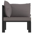 thumbnail image 3 of vidaXL Sectional Corner Sofa with Left Armrest Poly Rattan Anthracite, 3 of 12