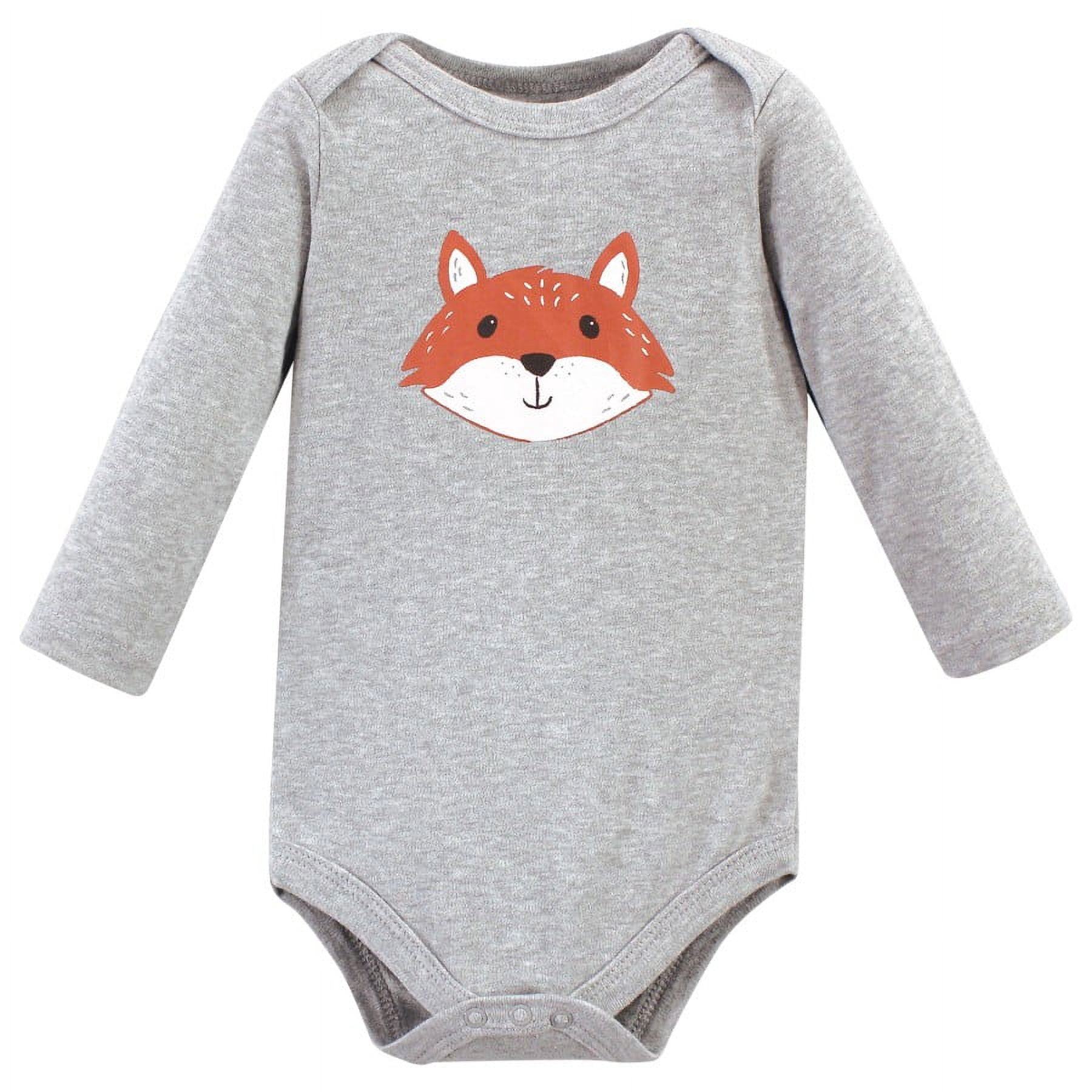 Hudson Baby Cotton Long-Sleeve Bodysuits, 3- Pack, Newborn- 24 Months