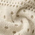 thumbnail image 4 of MOJOGO Crochet Cover Up for Women Deep V Neck Drawstring Shirt Coverups Summer Boho Beach Dress for Swimwear Bathwear Beige L, 4 of 9