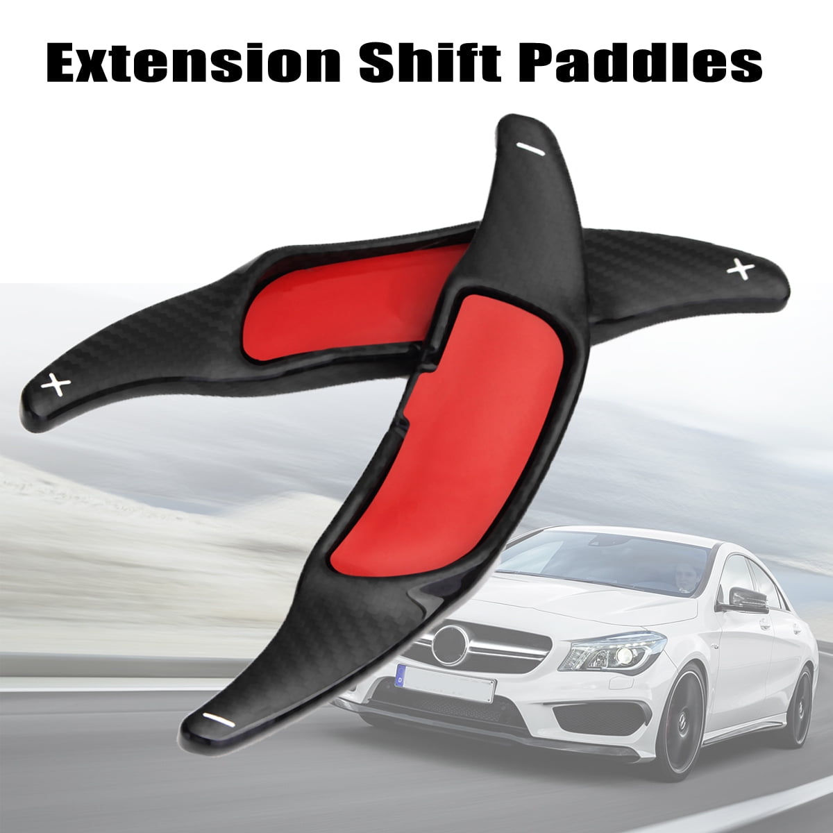 2x Carbon Fiber Paddle Extensions Shifter Paddles For Mercedes AMG A C S CLA 20152017 Walmart