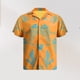 thumbnail image 3 of Camisa de Manga Camisas de playa Hombres con botones Cuello vuelto Cuello en V Traje diario Kuymtek Amarillo T M para Hombre, 3 of 7
