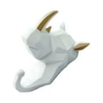 thumbnail image 1 of Maytalsory Animal Head Key Hook Sturdy And Durable Construction Adding Touch Of Whimsy White gold (rhino) 1Set, 1 of 6