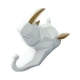 thumbnail image 1 of Cateissary Gancho de cabeza de elefante de resina elegante, funcional y decorativo, gancho para abrigos con cabeza de Animal Decoración del hogar Oro blanco (rinoceronte), 1 of 6