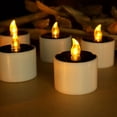 thumbnail image 6 of 6 Outdoor Solar Rechargeable Candle Lights With Round Candles  yellow flash, 6 of 9