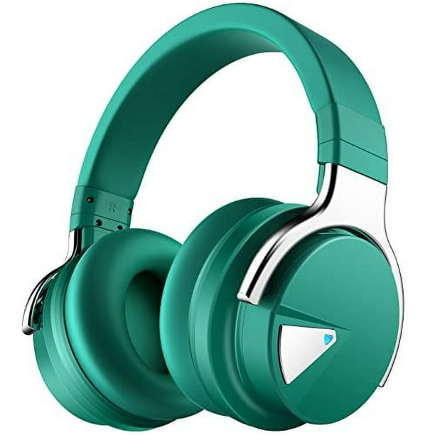 Silensys E7 Auriculares con Cancelación Activa de Ruido Auriculares Bluetooth con Micrófono Auriculares Inalámbricos de Graves Profundos, Cómodas Almohadillas de Proteína, 30 Horas de Reproducción par