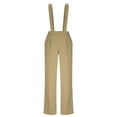 thumbnail image 2 of Cutuoiiu Jumpsuits for Women Solid Color One Piece Suit Sleeveless Wide Leg Zippered Belted Pants Casual Business with Pockets Gifts, 2 of 9