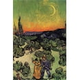 thumbnail image 2 of Art.com Landscape with Couple Walking and Crescent Moon Art Print by Vincent van Gogh, 12" x 18", 2 of 4