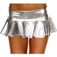 thumbnail image 2 of Music Legs Women's Women's Metallic Pleated Mini Skirt - Gold 153-GOLD, 2 of 2