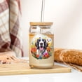 thumbnail image 3 of Welcome Spring Summer English Setter Portrait Flower Blue Sky 16oz Glass Cup Mug Dog Lover Glass Can with Bamboo Lid and Straw - 12001, 3 of 5