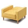 thumbnail image 5 of Glory Furniture Andrews Twill Fabric Convertible Chair in Yellow, 5 of 6