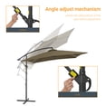 thumbnail image 6 of ACEGOSES 8.2×8.2FT Backyard Offset Hanging Umbrella , Square Canopy, Steel Pole and Ribs for Outdoors, Beaches and Lawns, Taupe, 6 of 7