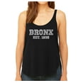 thumbnail image 1 of LA Pop Art Women's Premium Word Art Flowy Tank Top - POPULAR NEIGHBORHOODS IN BRONX, NY, 1 of 2