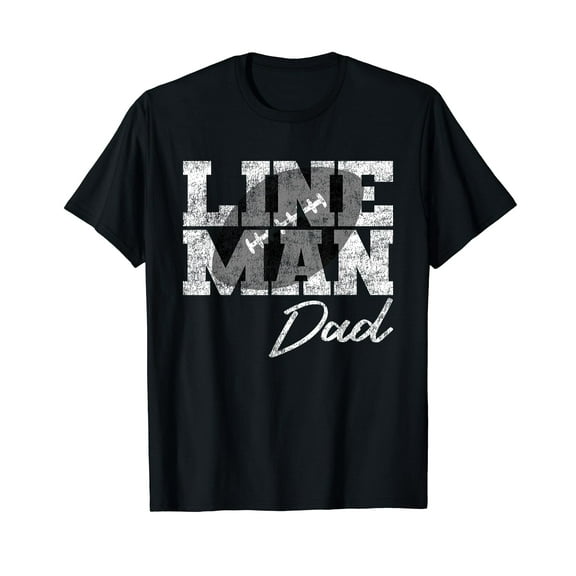 Lineman Dad - Football Player Matching Family T-Shirt