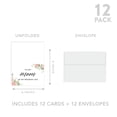 thumbnail image 5 of Koyal Wholesale Wedding Day Gift Cards Set with Envelopes Set of 12, Peach Pink Roses, 5 of 5