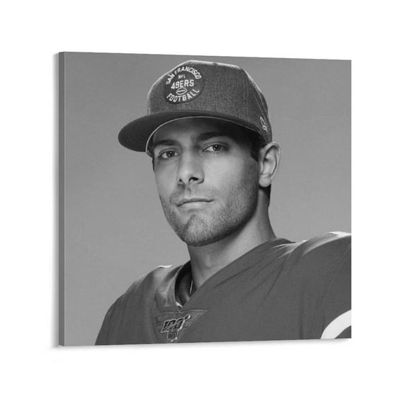 Football Jimmy Garoppolo Retro Poster Art Poster Canvas Painting Decor Wall Print Photo Gifts Home Modern Decorative Posters 24x24inch(60x60cm)