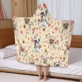 thumbnail image 5 of Yorkie Dog and Flower Florals Hooded Bath Towel，50"x30" for Ages 3 To 12 Kids, Quick Dry Lightweight Soft Microfiber Hood Beach Towel Cover Up for Kids, 5 of 7