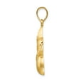 thumbnail image 2 of 14K Yellow Gold Charm Pendant 37 mm 28 Satin Diamond-Cut Open-Backed Large Plumeria, 2 of 4