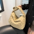 thumbnail image 4 of Bolso Hobo de plumón para mujer, bolso informal ligero, bolso para citas diarias (caqui), 4 of 8
