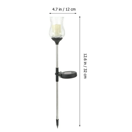 

2Pcs Waterproof Ground Insert Lamp Garden Solar Energy Lamp Adornment (White)