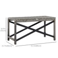 thumbnail image 3 of Outsunny End Table with Plastic Board Under the Table Top Side Table, Gray, 3 of 10
