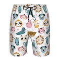 thumbnail image 4 of Kdxio Cartoon Animals Pattern Mens Casual Shorts - Drawstring Summer Beach Sports Shorts for Men, 4 of 9