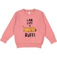 thumbnail image 2 of Inktastic Lab Life is Ruff Yellow Lab Toddler Sweatshirt, 2 of 4