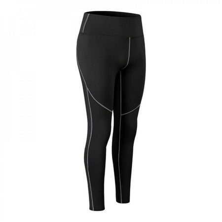 

EleaEleanor Women s Plus Fleece Trousers PRO High-waist Yoga Running Fitness Pants Tight-fitting Stretch Sports Trousers