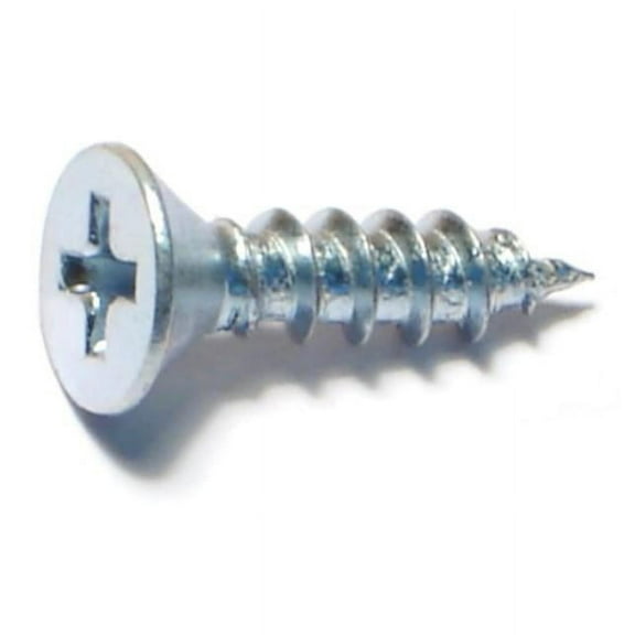 #10 x 3/4" Zinc Plated Steel Phillips Flat Head Sheet Metal Screws SMSFLS-158