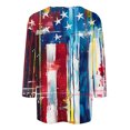 thumbnail image 4 of GERsome 4th of July T Shirts for Women 3/4 Sleeve Patriotic Pullover Tops Casual American Flag Shirts Crewneck Loose-Fit Blouses S-5XL, 4 of 5