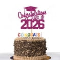 thumbnail image 5 of Clearance Event & Party under $1,Class Of 2026 Glitter Congratulations Cake Topper Congrats Grad Decorations For High School College Senior Graduation Celebration Decor And, 5 of 6