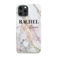 thumbnail image 1 of Personalised White Galaxy Marble Name iPhone 16 Pro Case, iPhone 12 Pro Max, 1 of 4