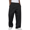 thumbnail image 6 of JIAYUE Men's Pants Casual Jogger Stylish Solid Color Knit Straight Leg Trousers Elastic Waist For Everyday Comfortable And Relaxed Fit Breathable Summer Outdoor Lightweight Wear, 6 of 8