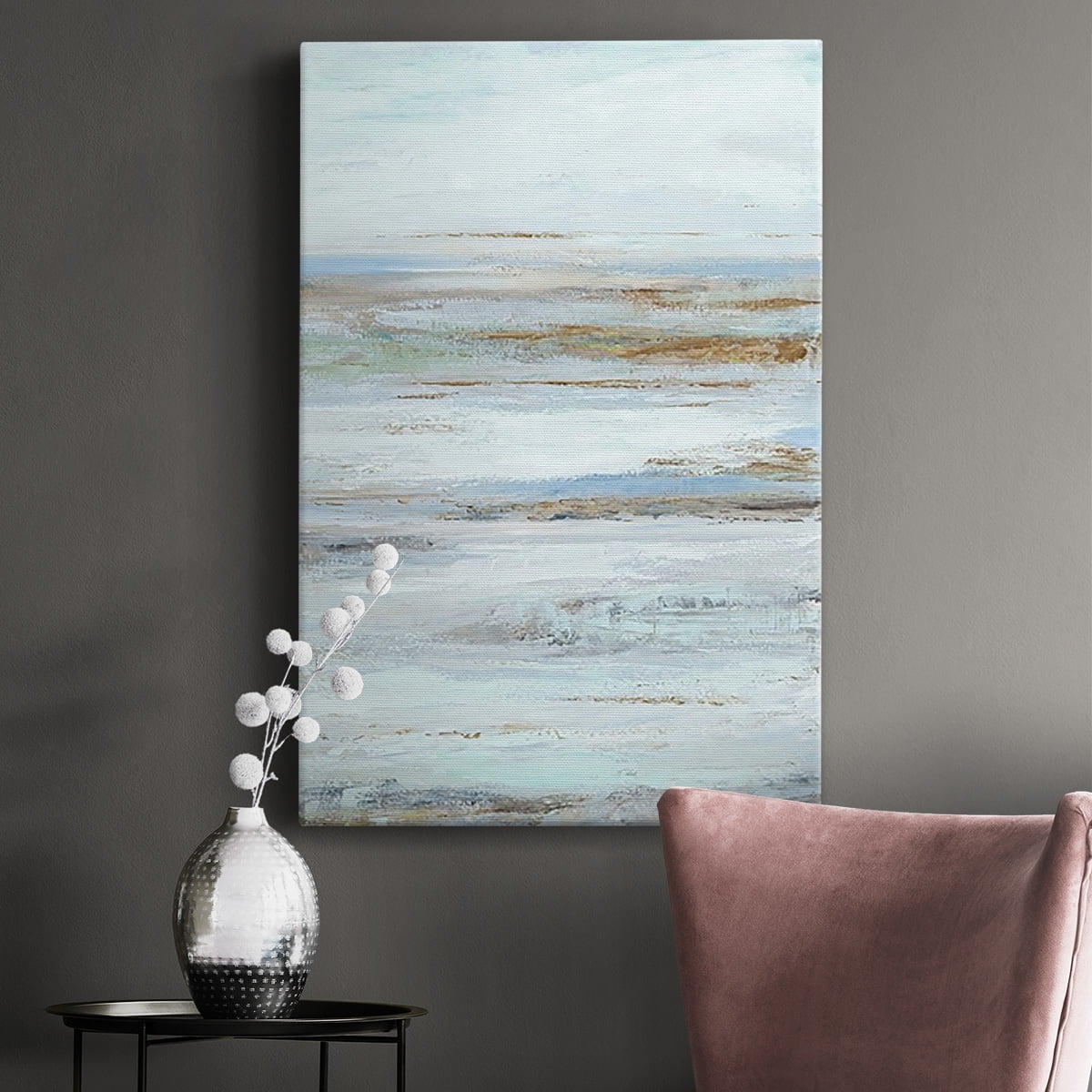 Muted Misty Marsh II Premium Gallery Wrapped Canvas - Ready to Hang