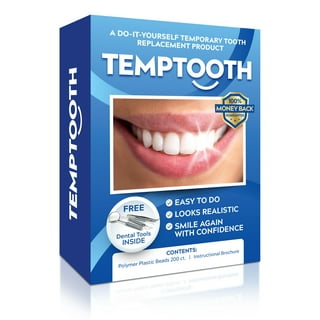 Tooth Repair Kit,4Pcs Dental Tools,1Pcs 30ml Dental Repair Denture Repair  Beads,Tooth Repair Granules Tools Set for Temporary Fixing Filling Missing