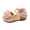 Pink, variant on Baby Girls Closed Toe Sandals Lace Bow Summer Dress Shoes Infant Toddler Flats Shoes