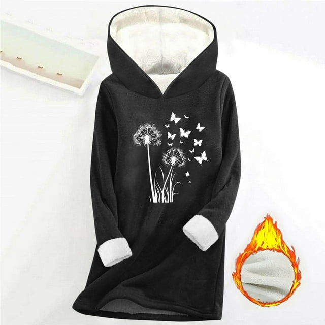ZMFXJPE Chandails à Capuchon Tendance pour Femmes Chandail Doux Chandail à Capuchon en Molleton pour Femmes Chandail à Capuchon pour Femmes Chandails à Capuchon Mode (Noir, G)