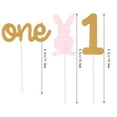 thumbnail image 2 of Minkissy 9Pcs 1-Year-Old Cake Inserted Card Golden Rabbit Paper Toppers Decorative Durable Cardstock for Parties, 2 of 6