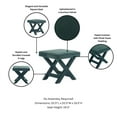 thumbnail image 4 of Manhattan Comfort Abigail Single Ottoman Bench with Solid Wood Frame in Green, 4 of 8