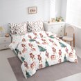thumbnail image 3 of jejeloiu Retro Nutcracker Soldier 7 Pieces Bedding Comforter Set,Merry Xmas Gifts Full Bedding Set,Green Pchristmas Tree Fitted Sheet Flat Sheet For Girls Kids,Super Cozy Room Decor Reversible, 3 of 8