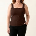 thumbnail image 3 of Womens Built in Bra Tank Tops Wide Strap Workout Crop Tops Padded Casual Athletic Camisole Soft Lightweight Breathable Yoga Activewear Daily Travel Outfits, 3 of 6