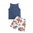 thumbnail image 2 of Genuiskids Toddler Baby Boy Summer Clothes Animal Island Sleeveless Tank Top+Drawstring Shorts Set 2pcs Beach Outfit 6M-4T, 2 of 9